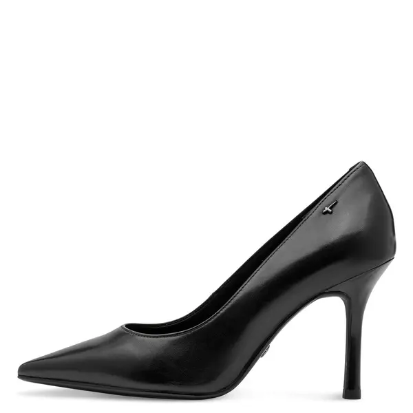 Leather Pointed-Toe Stiletto Pumps 1 Image