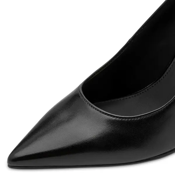 Leather Pointed-Toe Stiletto Pumps 4 Image