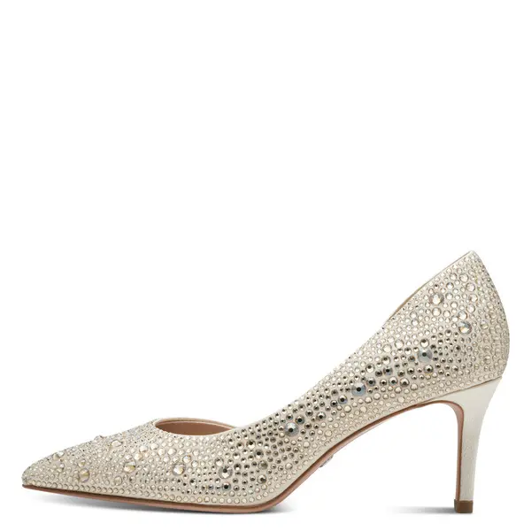 Crystal-Embellished Heeled D'Orsay Pumps 1 Image
