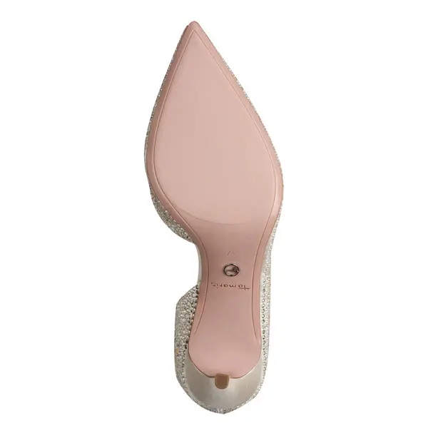 Crystal-Embellished Heeled D'Orsay Pumps 3 Image