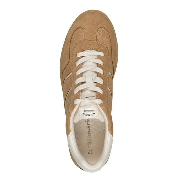 Multi-Texture Retro Lace Up Sneakers 4 Image