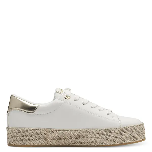 Leather Espadrille Platform Sneakers 2 Image