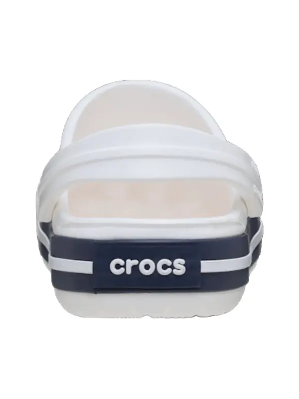 Toddler Crocband Clog White & Navy 2 Image
