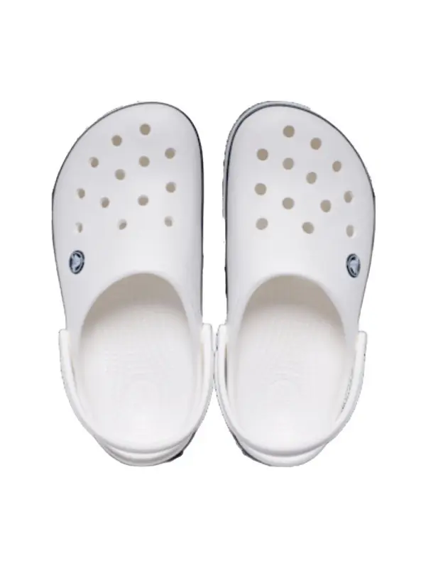 Kids Crocband Clog White & Navy 2 Image