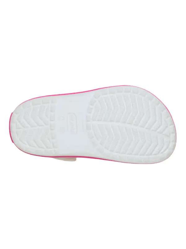 Kids Girls Crocband Clog White & Pink Crush 1 Image