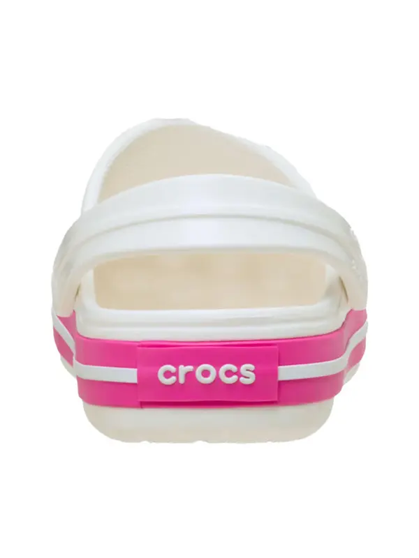 Kids Girls Crocband Clog White & Pink Crush 2 Image