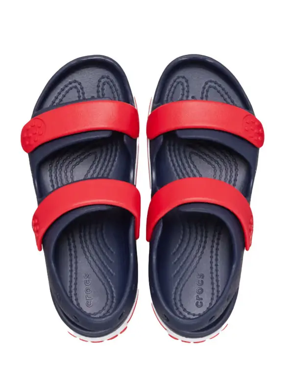 Kids Baby Boy Crocband Cruiser Sandal Navy & Varsity Red 3 Image