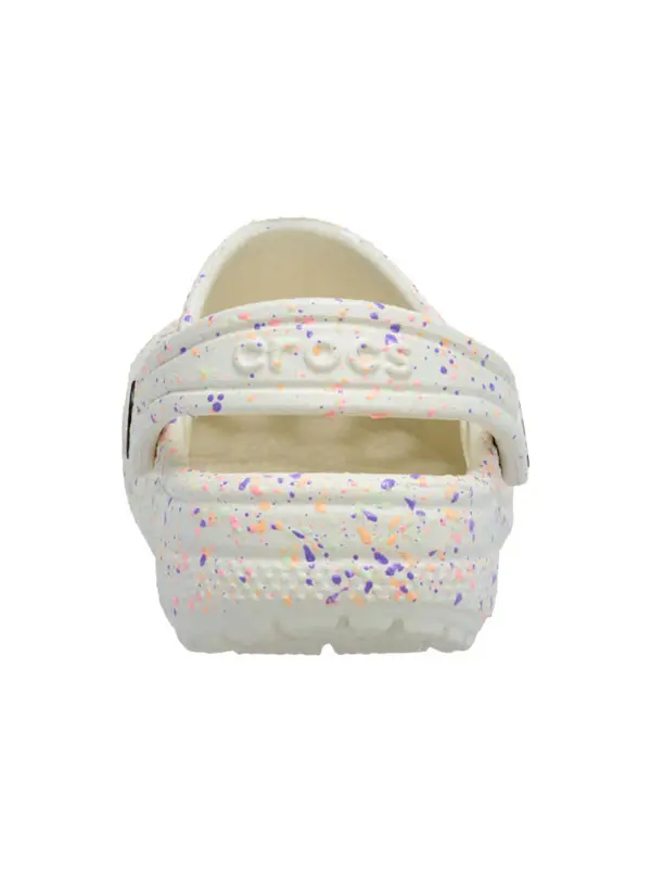 Kids Classic Glow Paint Splatter Clog White&  Multi 2 Image