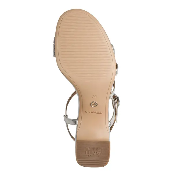 Criss-Cross Patent Mid-Block Heel Sandals 3 Image