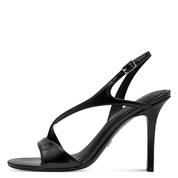 Glossy Asymmetric Slingback Stiletto Sandals 1 Image