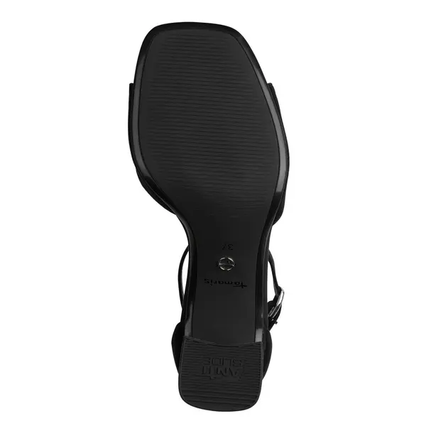 Suede Ankle-Strap Block Heels Sandals 3 Image