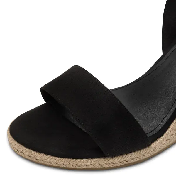 Suede Espadrille Wedge Sandals 3 Image