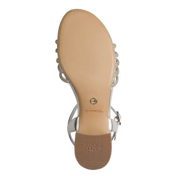 Shimmer Strappy Low Block Heel Sandals 2 Image