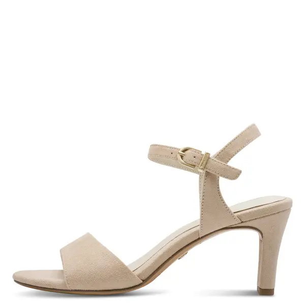 Suede Ankle-Strap Heeled Sandals 3 Image