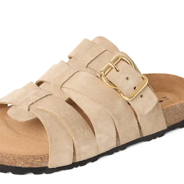 Suede Fisherman-Style Cork Slide 2 Image