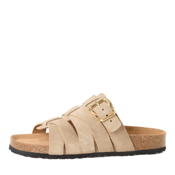 Suede Fisherman-Style Cork Slide 3 Image