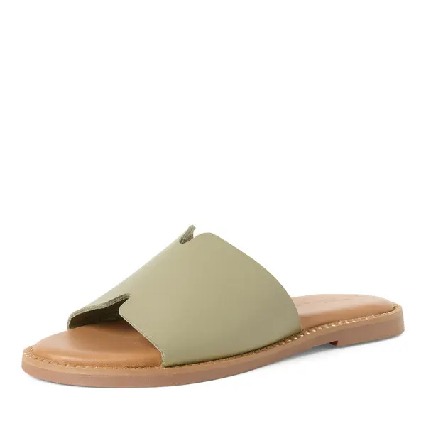 Minimalist Leather Cut-Out Slide 3 Image