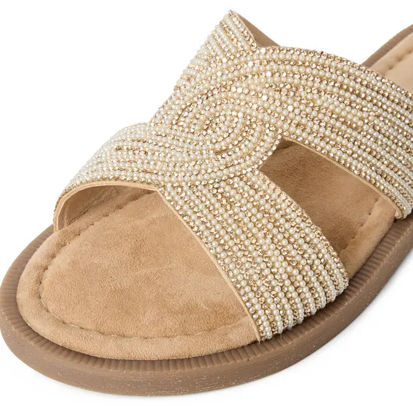  Open Toe Woven Slides 1 Image