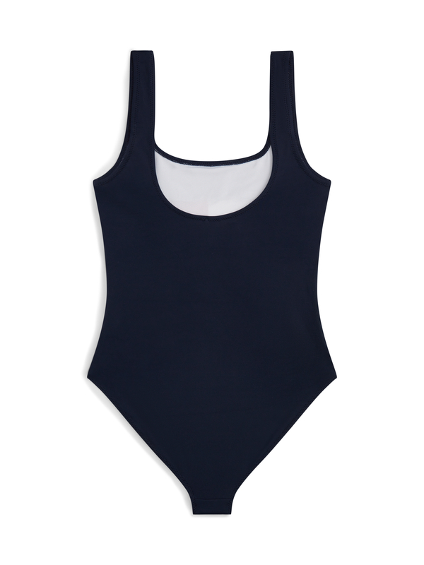 Classic Colour-Blocked Square Neck Swimsuit 1 Image