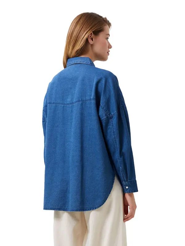 Long Sleeve Denim Shirt 2 Image