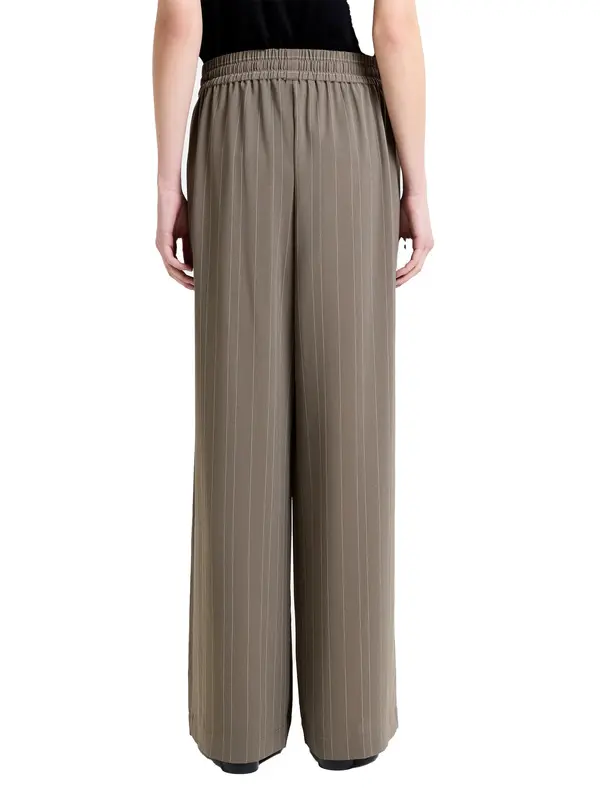 Pinstripe Wide Leg Trousers 2 Image