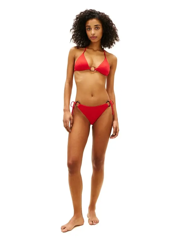 Halter Bikini Set with Tortoiseshell Ring Detail 3 Image