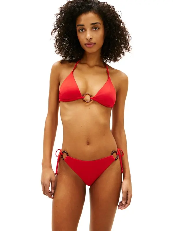 Tie-Side Bikini Bottoms with Ring Detail 3 Image