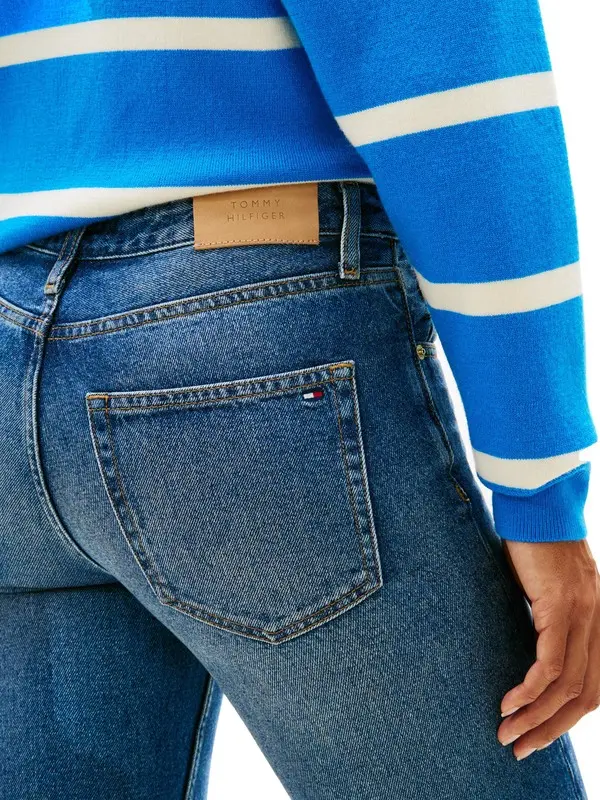 Faded Mid Rise Straight Leg Jeans 1 Image