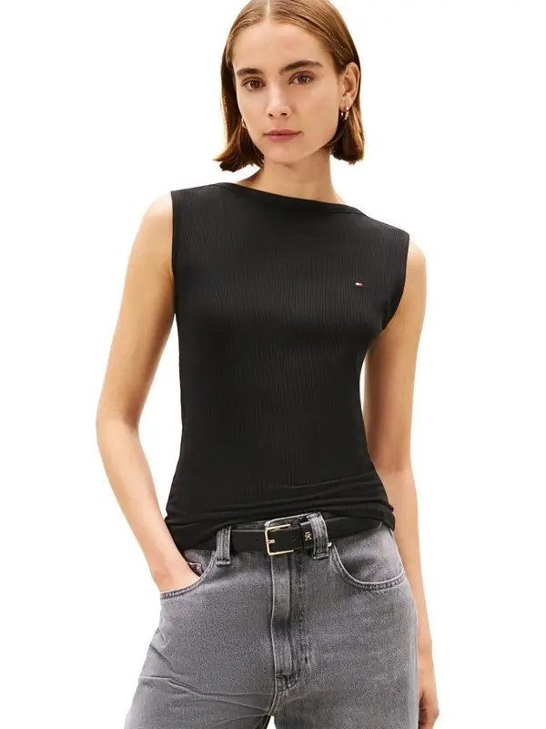 Slim Ribbed Tank Top 2 Image