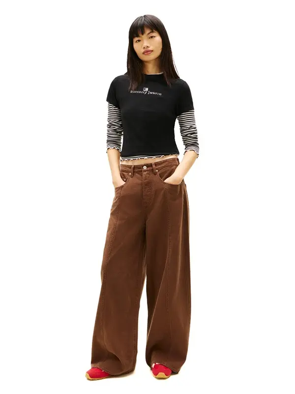 Slim Fit T-Shirt with Circular Graphic Logo 2 Image