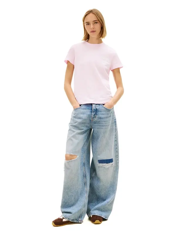 Short Sleeve T-Shirt with Puff Graphic Logo 3 Image