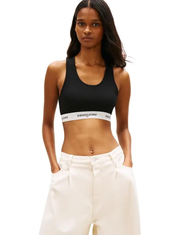 Repeat Logo Tape Racerback Bra Top 4 Image