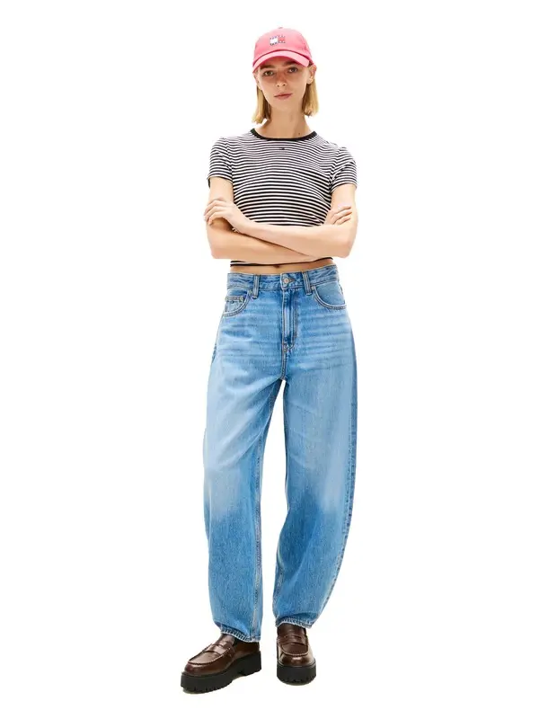 Whiskered Balloon Tapered Leg Jeans 3 Image