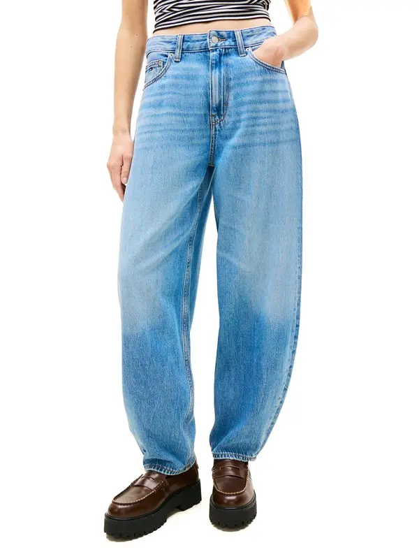 Whiskered Balloon Tapered Leg Jeans 4 Image