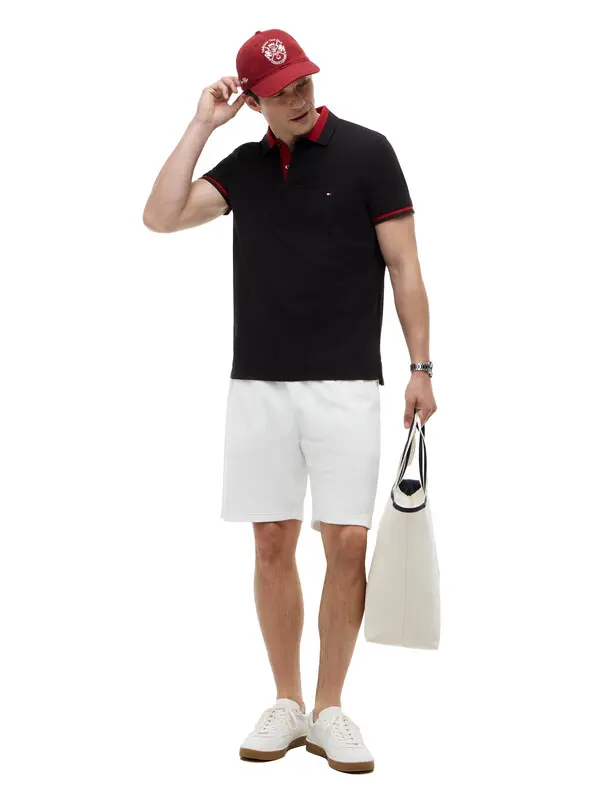 Regular Fit Colour-Blocked Collar Polo T-Shirt 1 Image