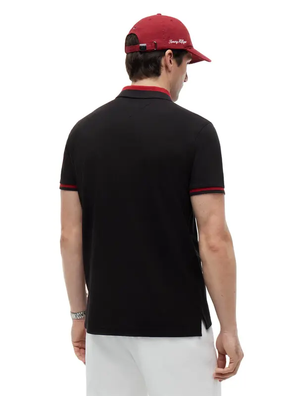Regular Fit Colour-Blocked Collar Polo T-Shirt 2 Image