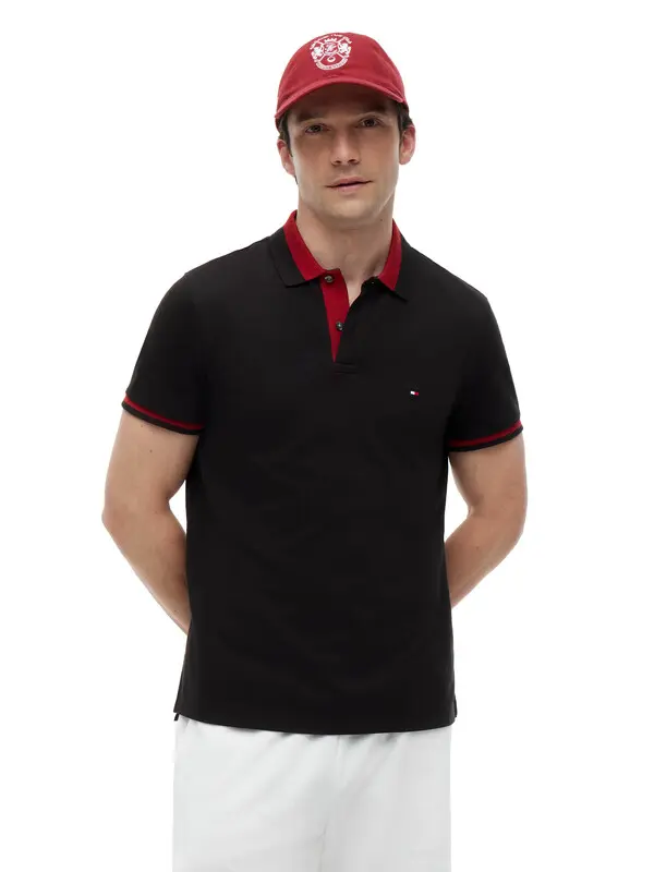 Regular Fit Colour-Blocked Collar Polo T-Shirt 3 Image