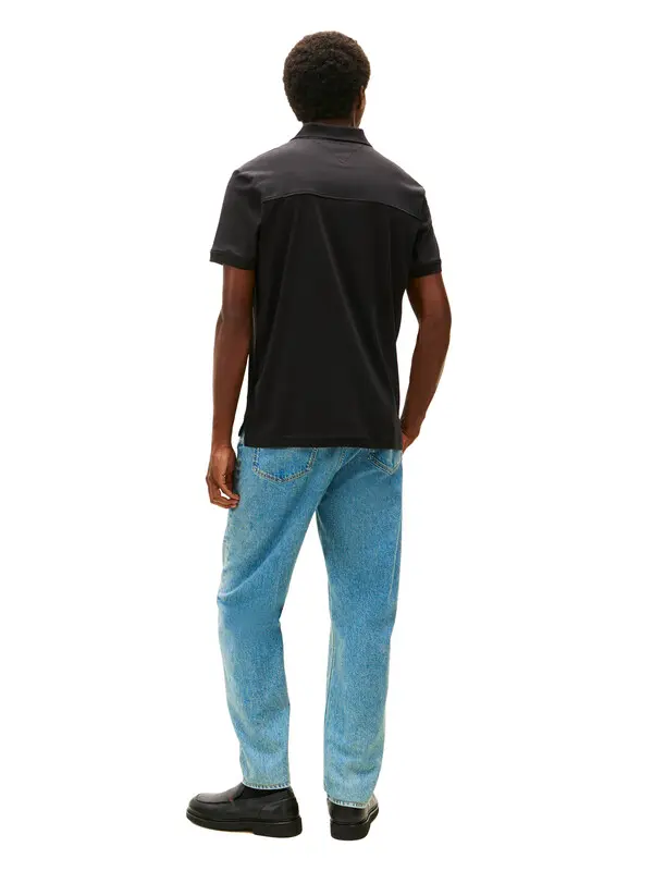 Liquid Cotton RWB Zipper  Short Sleeve Polo 2 Image