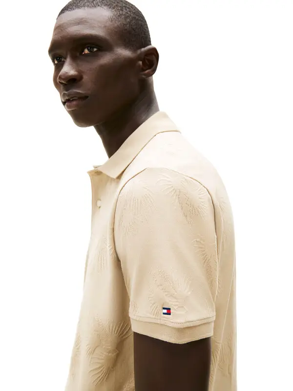 All over Jacquard Prints Short Sleeve Polo 1 Image