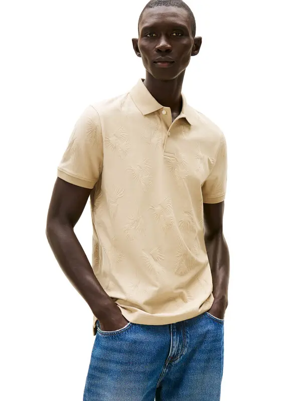 All over Jacquard Prints Short Sleeve Polo 4 Image