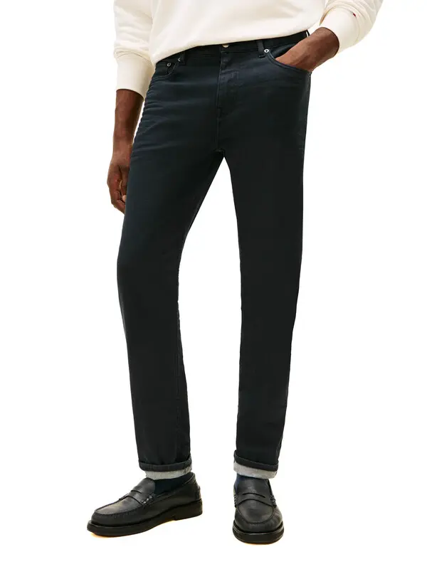 Straight Denton Denim Pants 4 Image