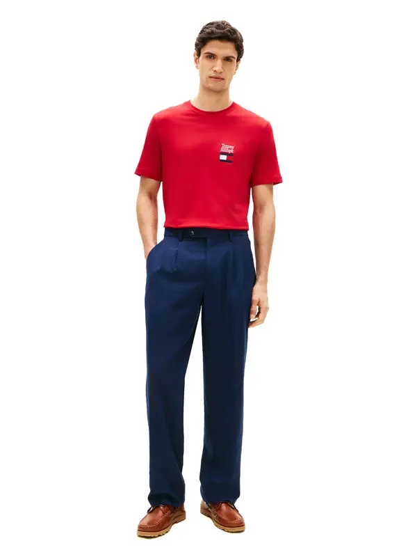 Logo Embroidery Jersey Crew Neck T-Shirt 3 Image