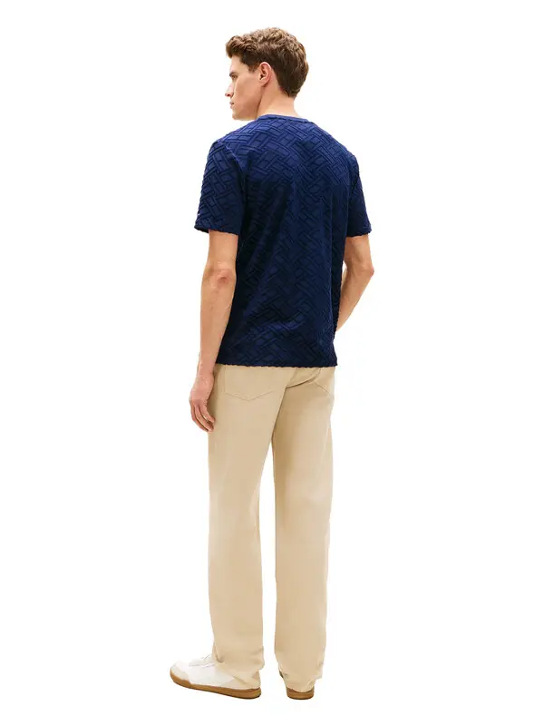 Cotton Jacquard Flag Short Sleeve T-shirt 2 Image