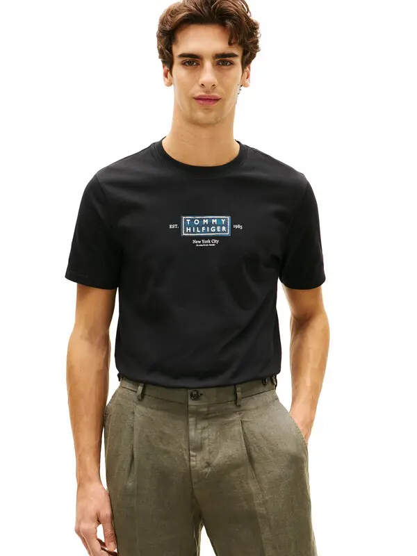 Heritage Logo Jersey Crew Neck T-Shirt 3 Image