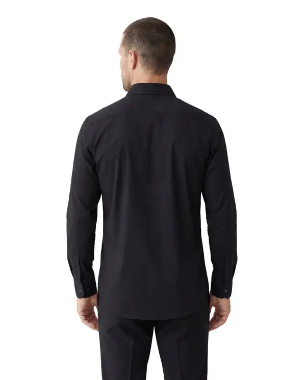 Stretch Slim-Fit Casual Long Sleeve Shirt 1 Image