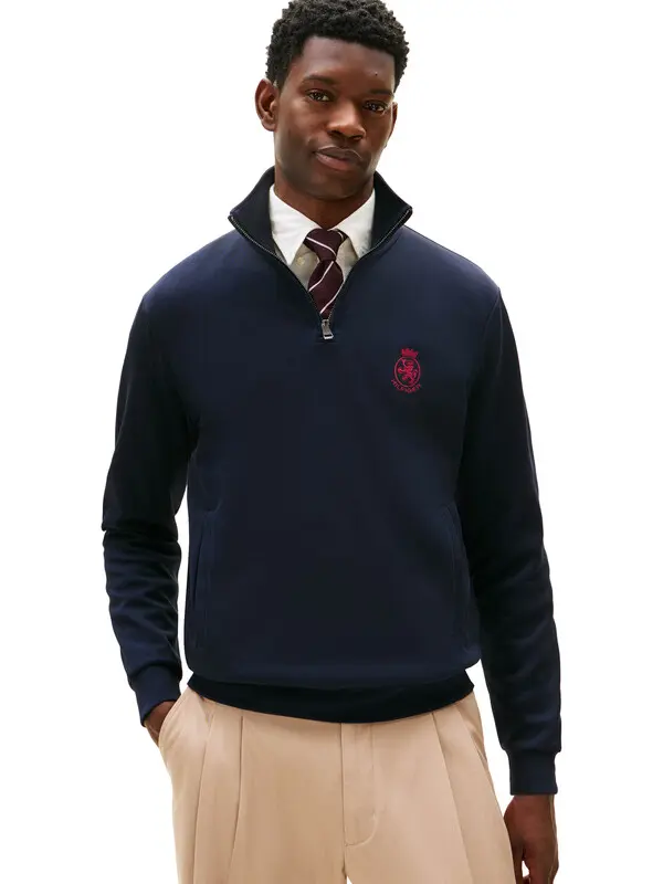 TH Crest Embroidery Quarter-Zip Jumper 1 Image