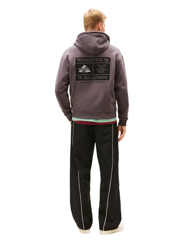 Back Graphic Relaxed Terry Zip-Thru Hoody 2 Image