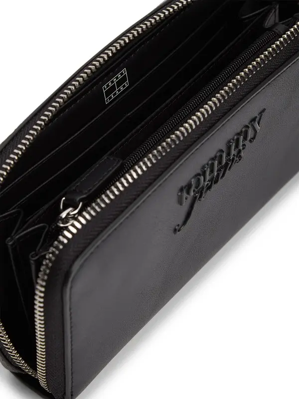 Heritage Embossed Logo Leather Cross Wallet 1 Image