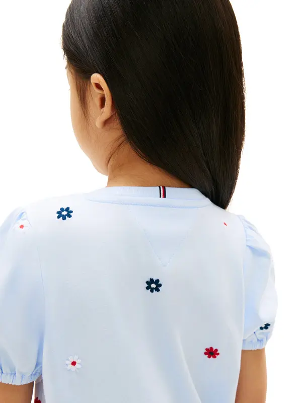 Kids Girls Logo Embroidery Slim Vintage Jersey T-Shirt 2 Image