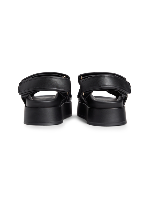 Sporty Leather Platform Sandals 1 Image